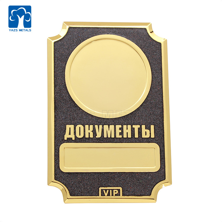 Russian hot selling VIP wallet metal tag car brand and number