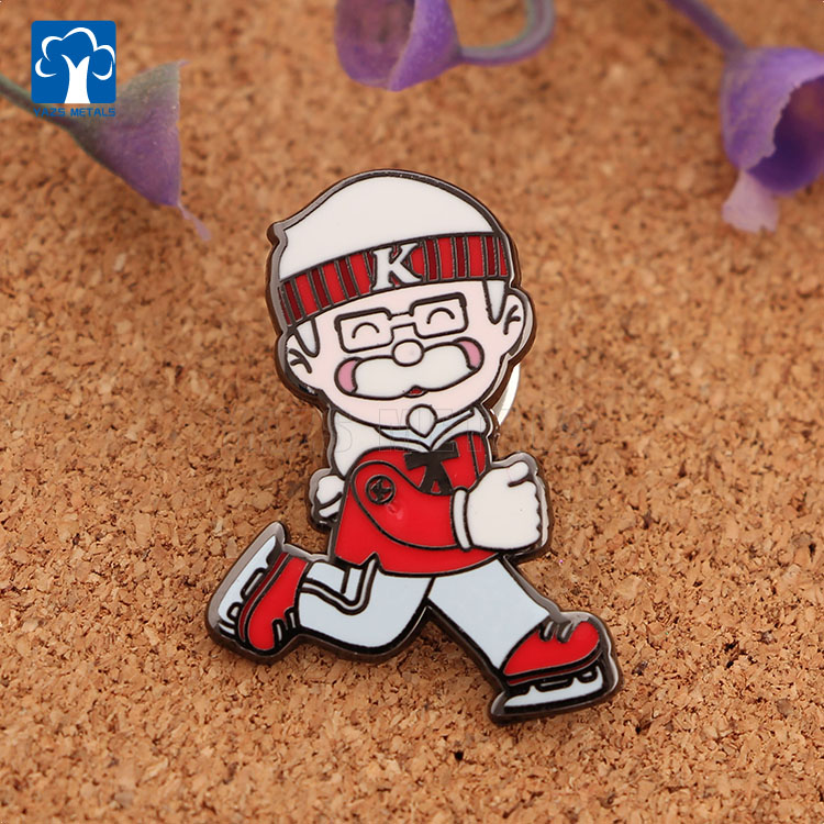 KFC running sports marathon hard enamel pin