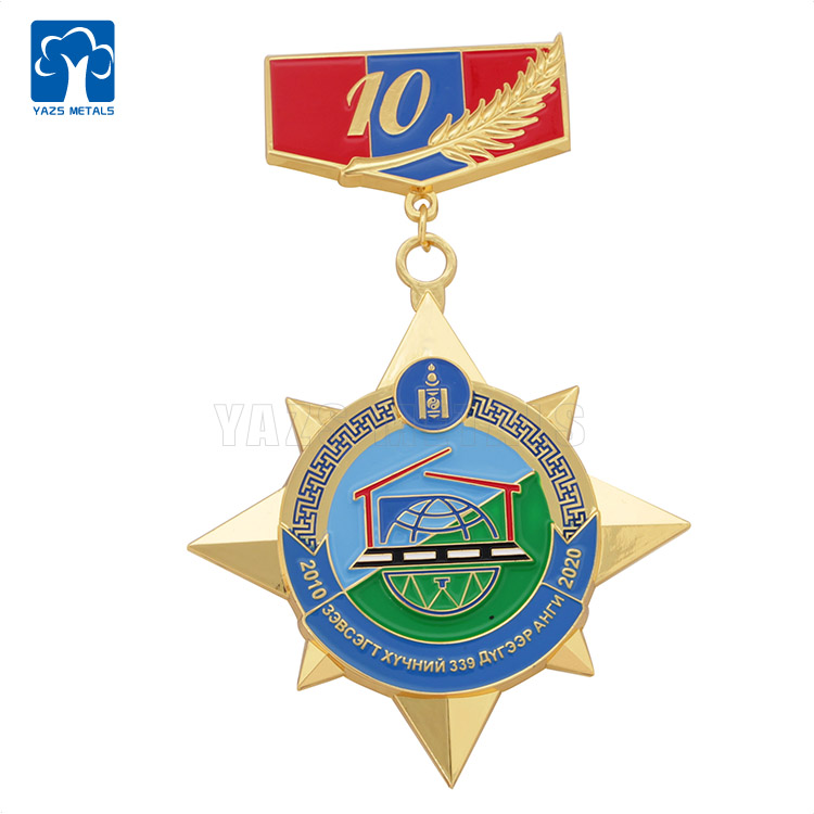 Russian Mongolia 10 Years Golden Honor Medal