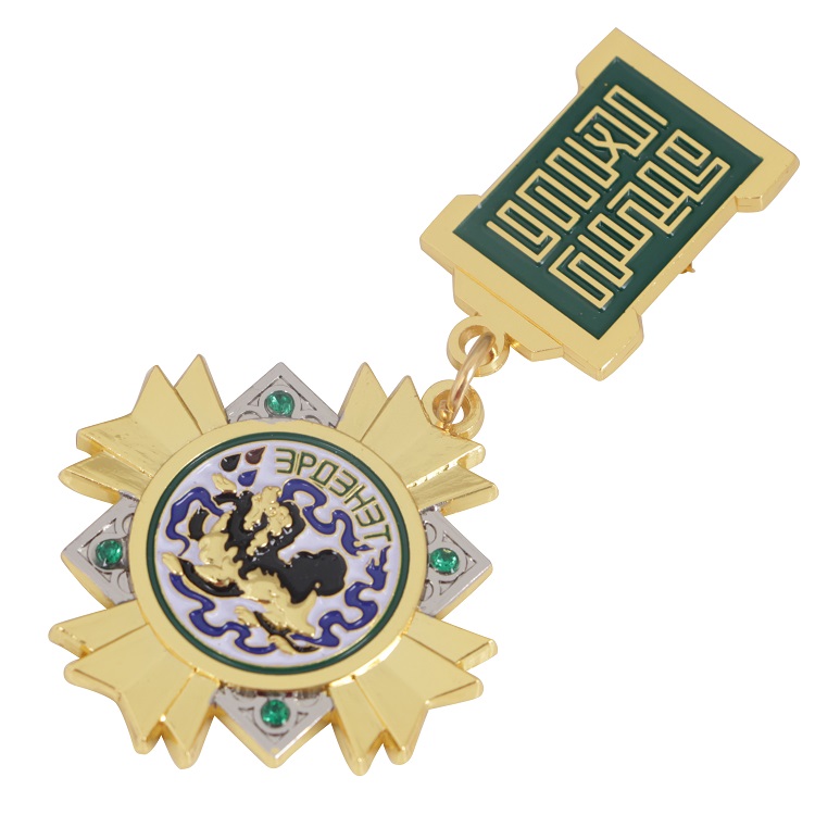 New Design Dual Plating Gold Silver Metal Honor Medal
