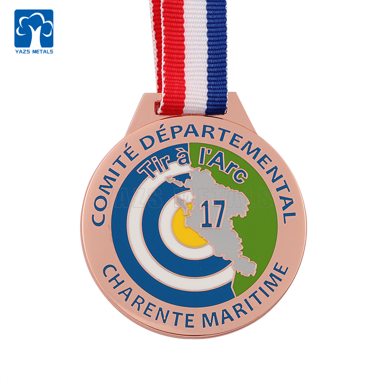 High Quality Hard Enamel Shiny Gold Silver Copper Medals
