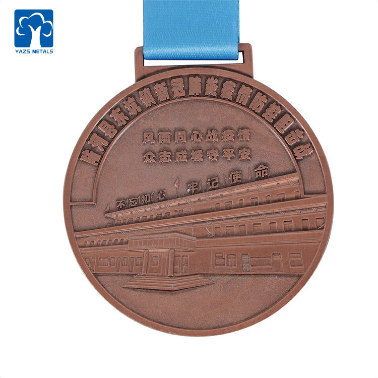 3D Antique Copper COVID-19 Pandemic Medallion