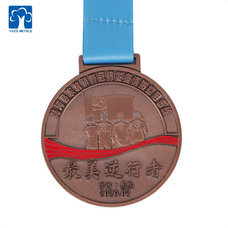 3D Antique Copper COVID-19 Pandemic Medallion