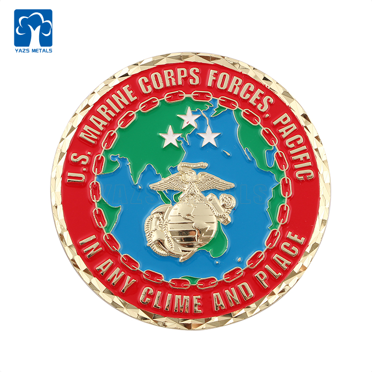 High Quality U.S. Marine Corps USMC Military Coin With Diamond Edge