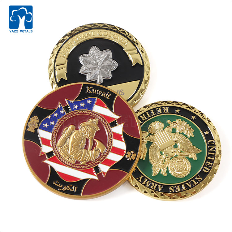 OEM ODM 3D USMC Golden Souvenir Coin