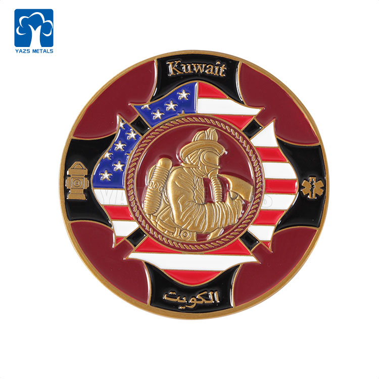 OEM ODM 3D USMC Golden Souvenir Coin