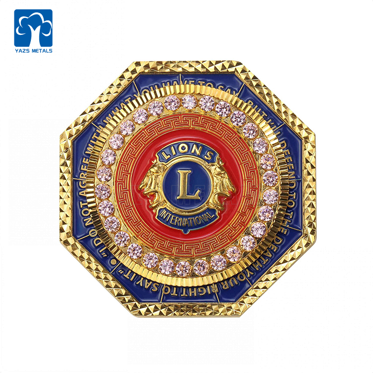 High Quality Lions Club Metal Challenge Coin