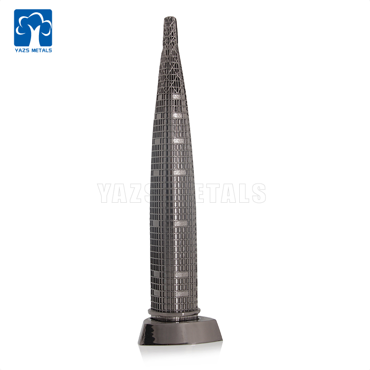 Custom 3D metal tower office home ornaments