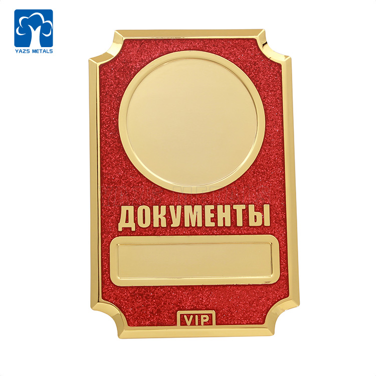 Russian hot selling VIP wallet metal tag car brand and number