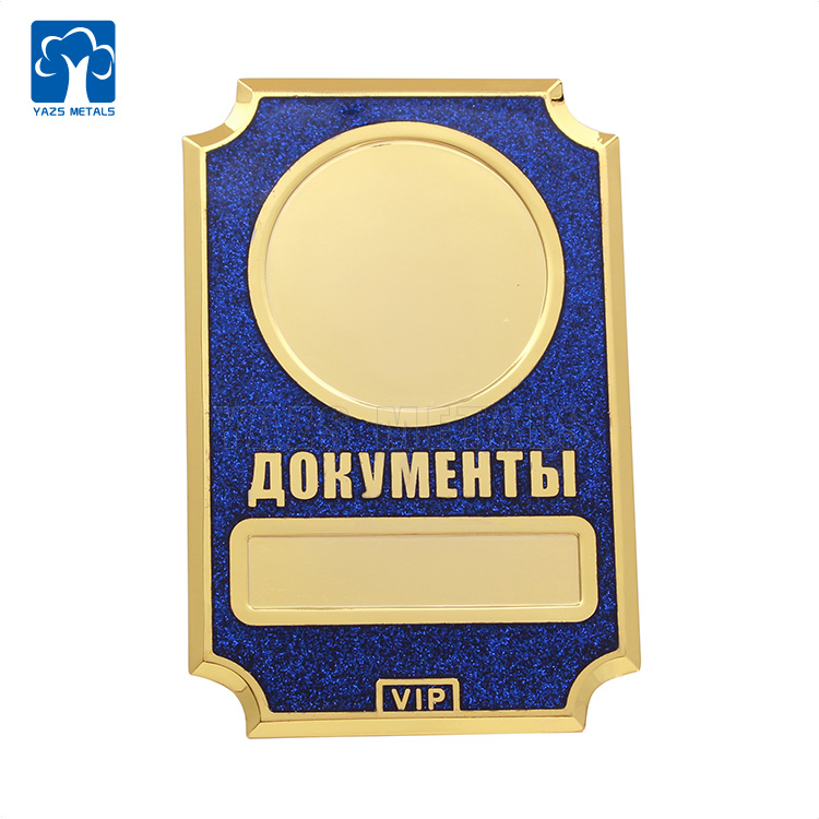 Russian hot selling VIP wallet metal tag car brand and number