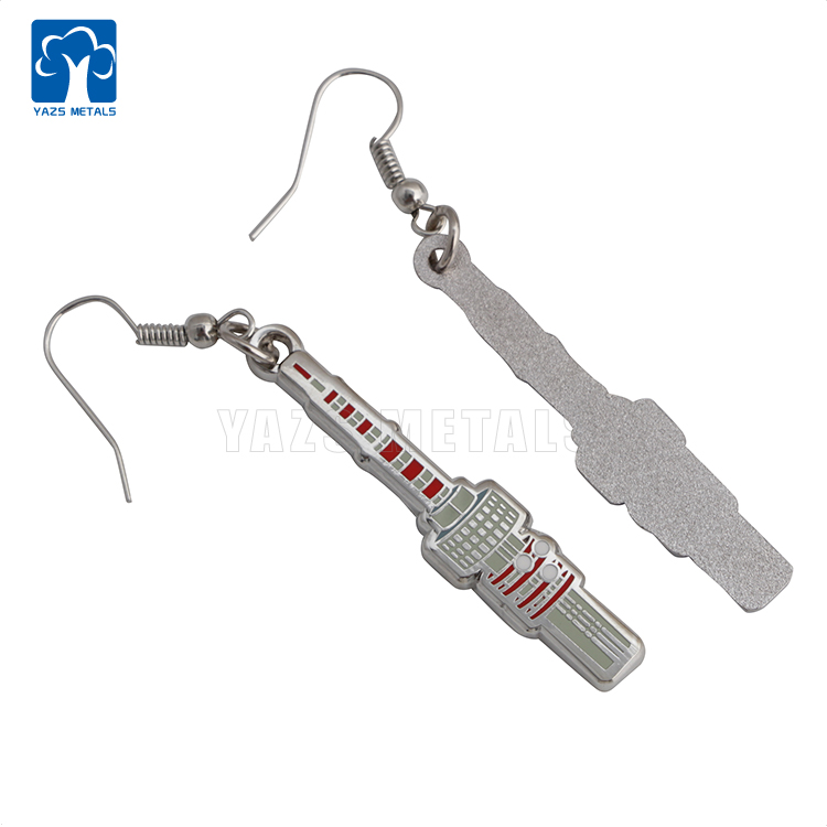 Custom Metal Tourist Building Souvenir Earring Gift