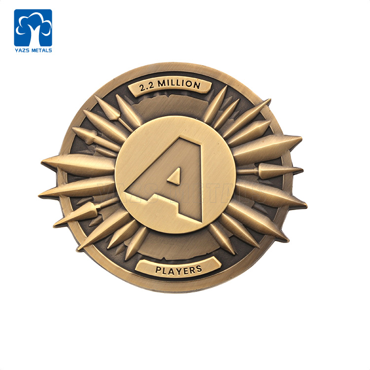 Die Casting Zinc Alloy Brass Cultural and Creative Gaming Token