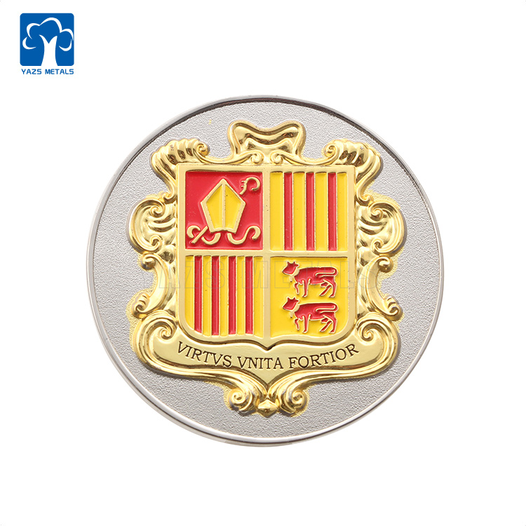 Diamond Quality Gold Silver Plating Color Commemorative Coin