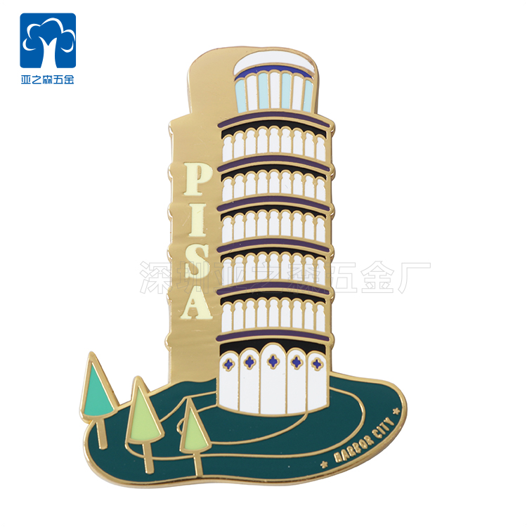Europian PISA famous tower tourist attractions metal fridge magnet