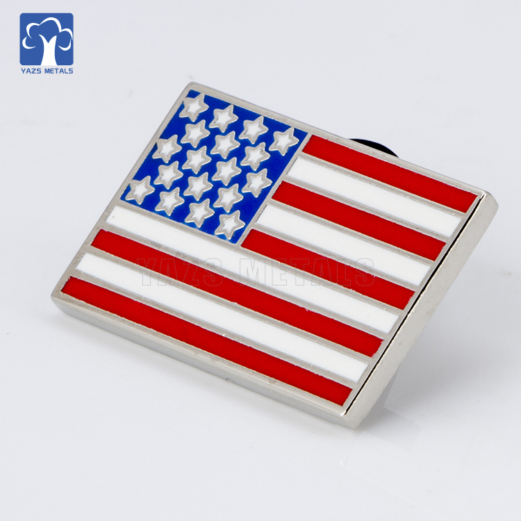 US China Friendly Country Flag Metal Pin