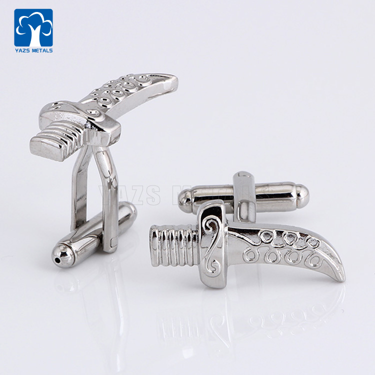 Custom stainless 3D high quality brass cuff links