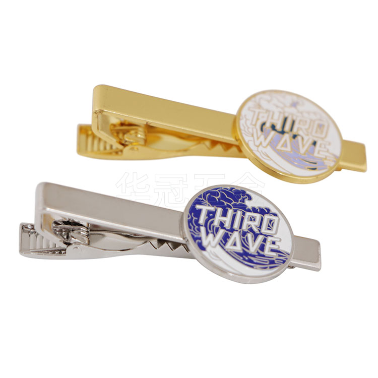 custom brass cuff links & tie clips combo