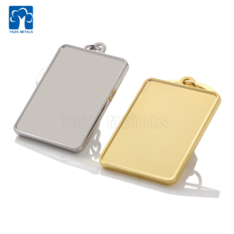 Hot Selling Custom Print Blank Square Metal Keychain