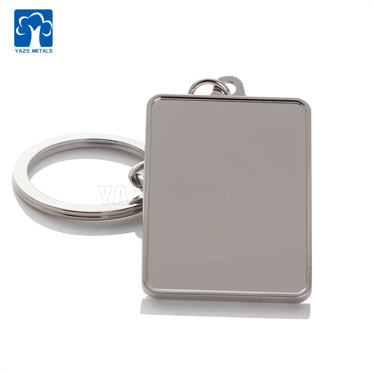 Hot Selling Custom Print Blank Square Metal Keychain