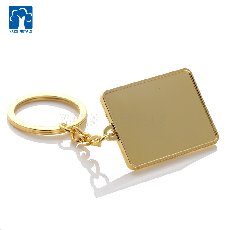 Hot Selling Custom Print Blank Square Metal Keychain