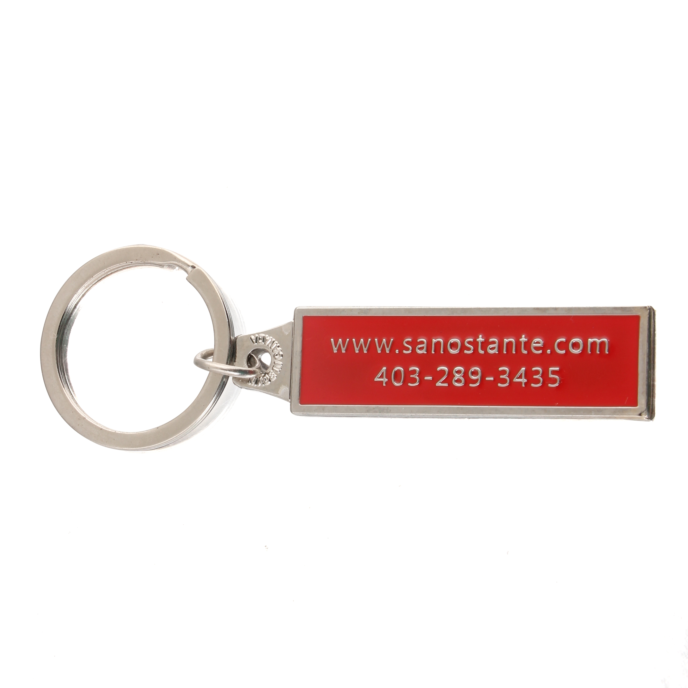 DIY Company name logo website phone metal keychain