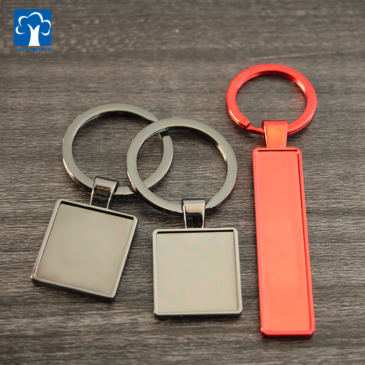 Unique red plating color blank keychain