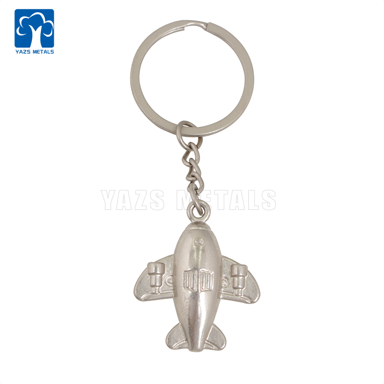 DIY 3D Airplace Silver Gift Souvenir Keychains