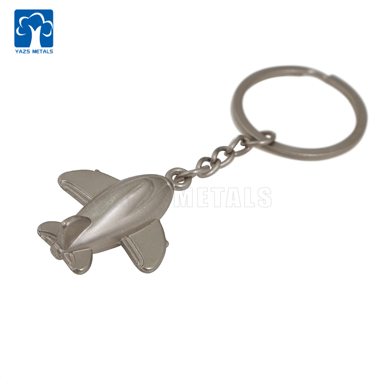 DIY 3D Airplace Silver Gift Souvenir Keychains
