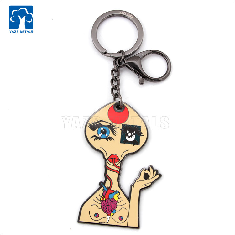 Custom your design hard enamel key rings with logo