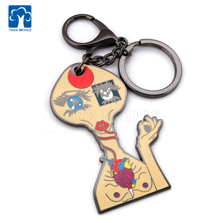 Custom your design hard enamel key rings with logo