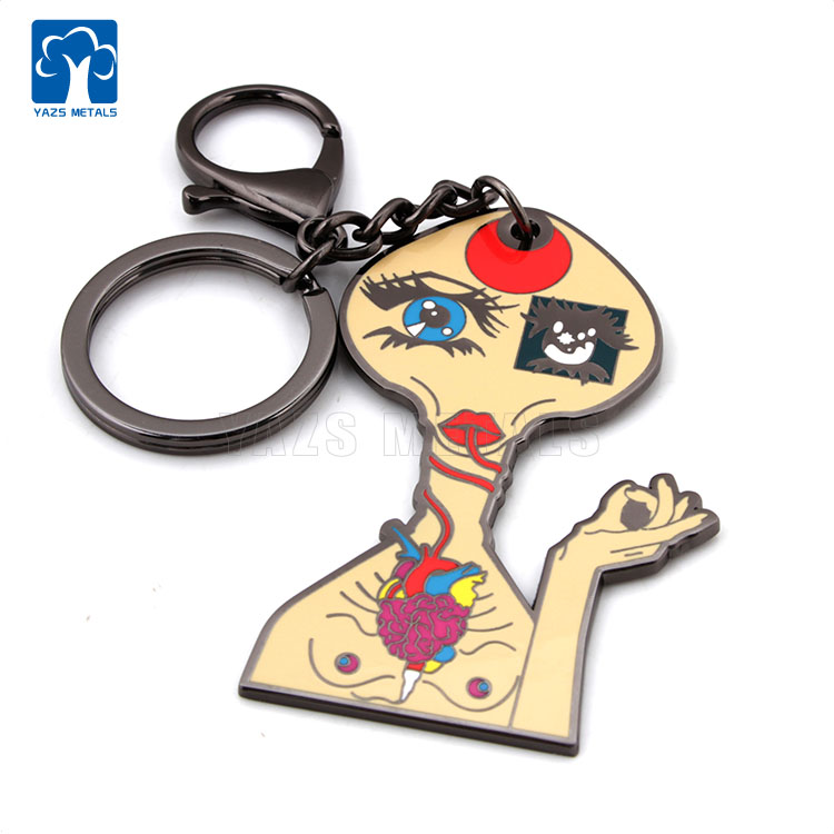 Custom your design hard enamel key rings with logo