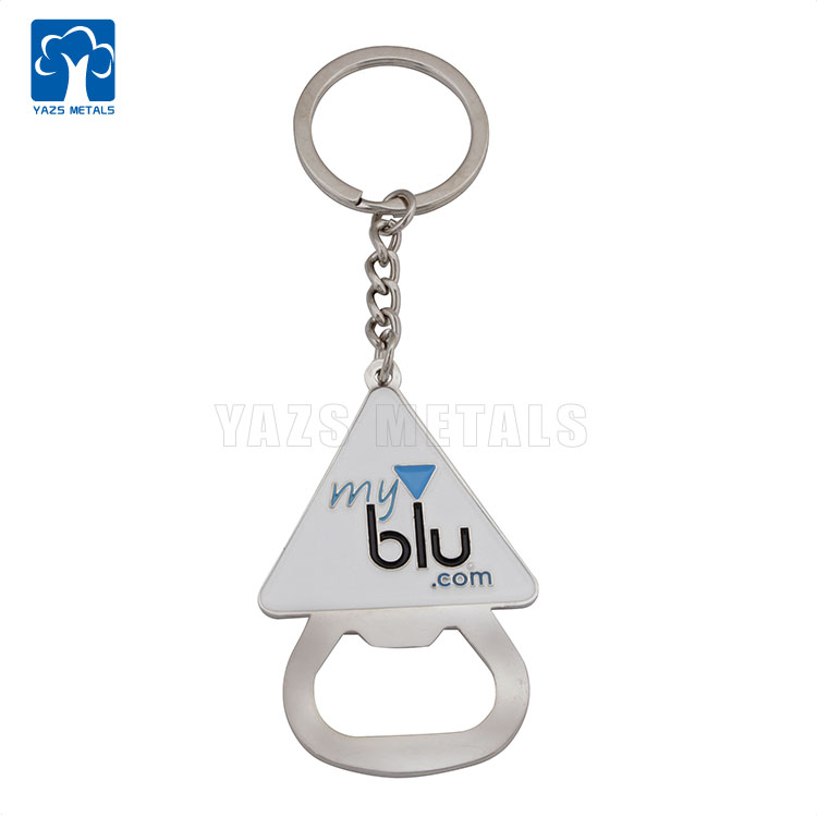 New products company logo metal keychain with bottle opener