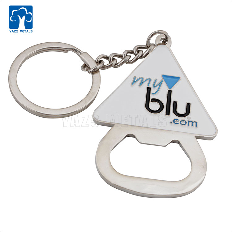New products company logo metal keychain with bottle opener