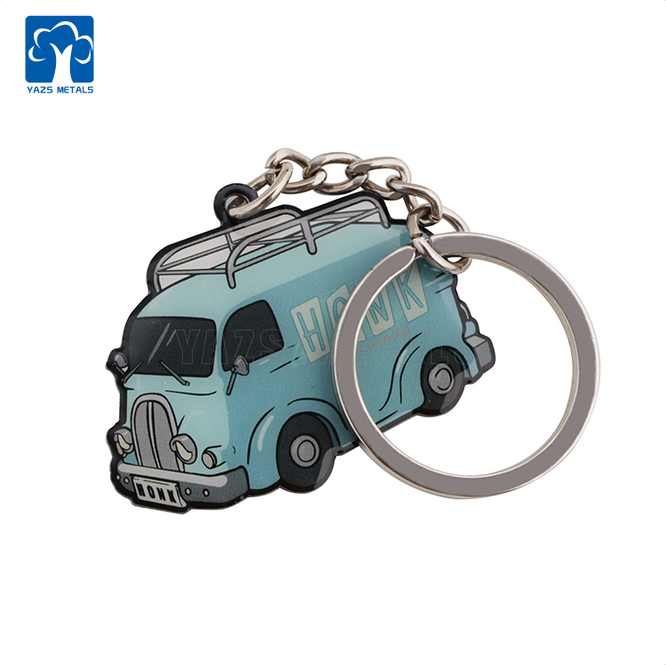 Offset printing cheap price metal keychains