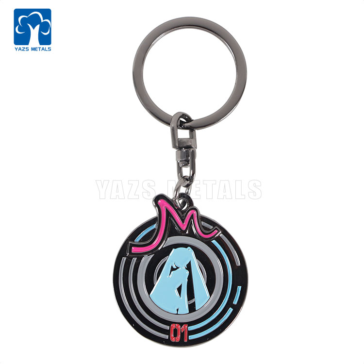 custom made soft enamel metal game keychain