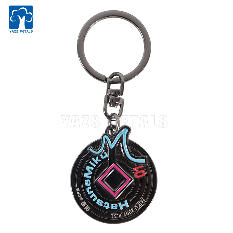 custom made soft enamel metal game keychain