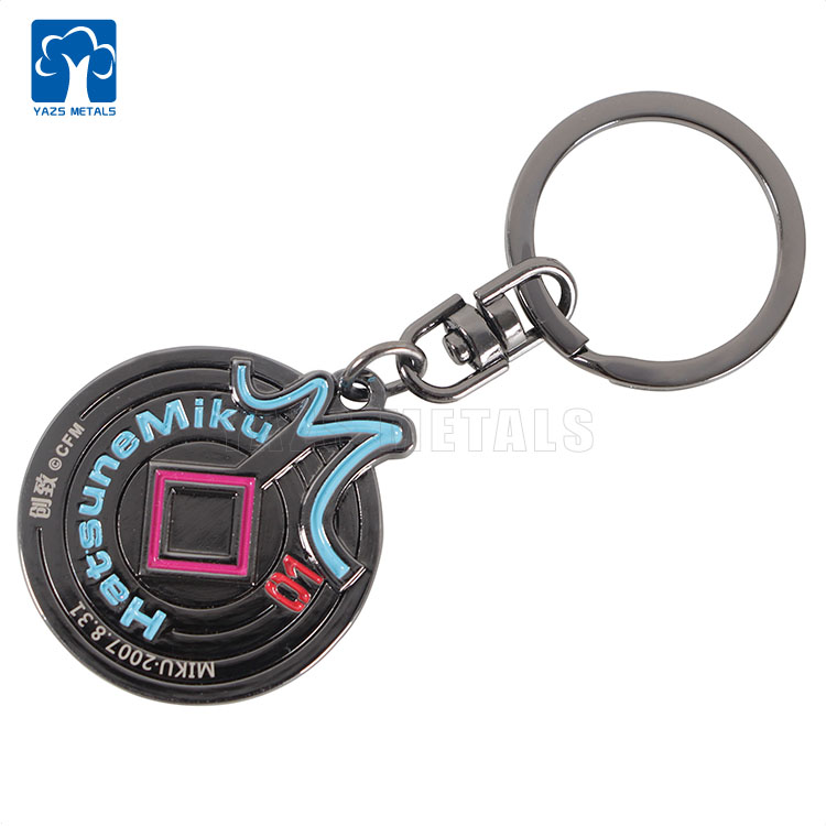 custom made soft enamel metal game keychain